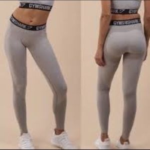 Gymshark Black/Gray Marl Flex Leggings XS